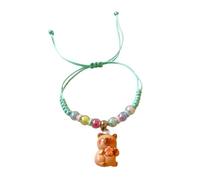 BLNGET Élégant bracelet Capybaras en résine tressée unique pour l'individualité et l'expression créative, As show