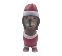BLNGET Figurine de chien de Noël en résine robuste de 20,3 cm pour décoration de cheminée, amoureux