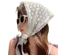 BLNGET Jupe en maille superposée avec écharpe triangulaire réglable et bordure en dentelle pour femme Accessoire de taille tendance
