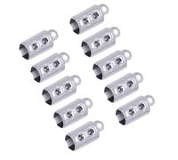 BLNGET Lot de 10 colliers de serrage ronds en acier inoxydable pour corde, bijoux, loisirs créatifs, bracelets, colliers, As show, Acier inoxydable