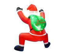 BLNGET Père Noël grimpant - Décoration gonflable à suspendre pour Noël, maison, fête, installation rapide