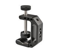 BLNGET Pince en C robuste avec trou fileté de 6,35 mm à 50,8 cm et 9,5 mm - 16 trous de filetage en métal pour bureau - Clip de type C en aluminium - Support de montage de bureau pour appareil photo