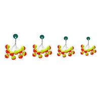 blntackle76 Jenzi Lot de 40 boules de pilote flottantes Jaune/rouge 10-20 mm