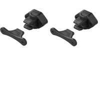 blntackle76 Lot de 1, 2, 4, 6 ou 8 butées de porte pour caravane, blanc, noir, support de porte pour camping-car, loquet de porte pour camping-car, sécurité de porte (2 pièces, noir)