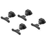 blntackle76 Lot de 1, 2, 4, 6 ou 8 butées de porte pour caravane, blanc, noir, support de porte pour camping-car, loquet de porte pour camping-car, sécurité de porte (4 pièces, noir)