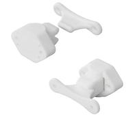 blntackle76 Lot de 2, 4, 6 ou 8 arrêts de porte pour caravane, blanc, support de porte, trappe de service, porte de camping-car, loquet de porte (2 pièces)