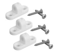 blntackle76 Lot de 3 à 12 œillets pour auvent en plastique - Œillets muraux verticaux ou horizontaux pour caravane, camping-car, tente, camping, blanc avec vis (3 pièces verticales)