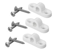 blntackle76 Lot de 3 à 12 œillets pour auvent en plastique - Œillets muraux verticaux ou horizontaux pour caravane, camping-car, tente, camping, blanc avec vis (3 pièces horizontales)