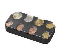 blntackle76 Set porte-monnaie en euros trieur de pièces collecteur de pièces distributeur de pièces boîte à monnaie 8 compartiments de 1 cent à 2 euros (1 pièce)