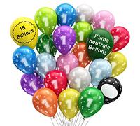 BlO Ballons 1er Anniversaire • 15 Pcs • Fabriqués En UE • 100% Latex Naturel • Ø32 cm • Chiffres 1 • 1 An