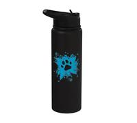 Blob de peinture à empreinte de patte de chien Stainless Steel Insulated Water Bottle