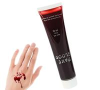 Blobe À Sang Faux, Effet Réaliste Pour Halloween Et Cosplay - Maquillage D'horreur Pour Le Visage Et Les Mains | Vêtements Palkoscéniques Du Sang Perr, Cicatrices, Peinture Faciale, Scènes Effrayantes