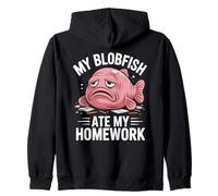 Blobfish a mangé Mes devoirs, drôle d'école Sweat à Capuche