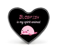 Blobfish est mon animal spirituel imprimé cœur badge broche broches drôle revers cravate bouton décoration pour hommes femmes