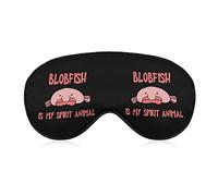 Blobfish is My Spirit Animal Masque pour les Yeux pour Dormir Blackout Nuit Bandeau avec Sangle Réglable pour Hommes Femmes Voyage Yoga Sieste