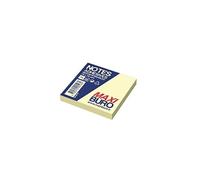 Bloc 100 notes repositionnables Jaune format 75 x 75 mm - Lot de 12