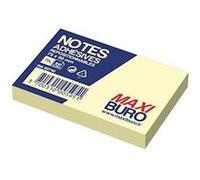 Bloc 100 notes repositionnables Jaunes Maxiburo format 50x75 mm - Lot de 12 G