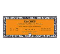 Bloc 20 feuilles Aquarelle (collées 4 côtés) 10x25 300g/m², grain torchon blanc naturel