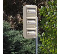 Bloc 3 boîtes aux lettres extérieures avec pied de fixation