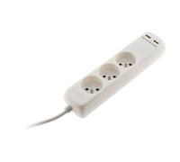 Bloc 3 prises 16A 2P+T avec 2 USB - Zenitech