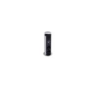 Perel Multiprise escamotable encastrable avec 2 Prises Schuko Type F et 2 Ports USB, Trou 71 mm, câble 1,4 m, 3680 W, idéale pour Cuisine, Bureau et Salle de réunion