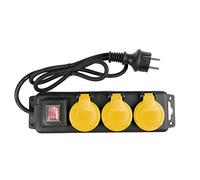 Bloc 3 Prises Etanche avec Interrupteur 16A IP44