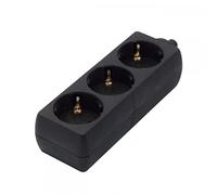 Bloc 3 x 16 A sans cordon - noir (SCH)