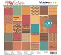 Bloc 30x2 Feuilles Safari 30x30 Cm