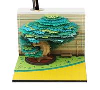 Bloc 3D Mémo,Calendrier 2026 Arbre Art Feuilles Détachables,Carnet Décoration Maison École Université | Cadeau pour Enseignants Bureau Maison Noël Nouvel An