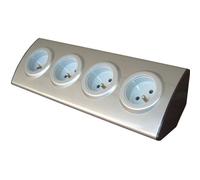 Zenitech Bloc 4 prises à câbler 16A 2P+T – Gris