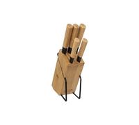 Bloc 5 Couteaux "Bambou" 31cm Naturel