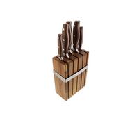 Bloc 5 couteaux Roc - Jean Dubost - Marron - Bois