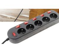 Zenitech Bloc Sono 5 prises 16A 2P+T + 6 interrupteurs 3 m