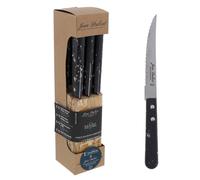 Bloc 6 couteaux à steak Sense noir inox 12x cm