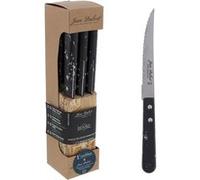 Bloc 6 couteaux à steak Sense noir - Jean Dubost - Noir - Inox noir et inox G