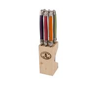 Bloc 6 Couteaux Steak Jean Dubost Laguiole® couleurs London Mixées