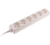 Bloc 6 Prises 16A 2P+T - Blanc - Zenitech (Lot de 5)