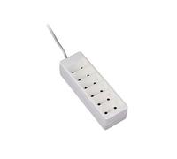 Zenitech Bloc 6 prises 2P 6A - Blanc