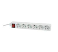 Bloc 6 prises avec interrupteur - avec cordon HO5VV-F - blanc DEBFLEX