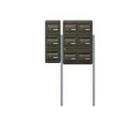 Bloc 9 boites aux lettres Extérieur avec pieds de fixation