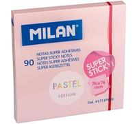 Bloc 90 notes super adhésives Pastel 76 x 76 mm, rose
