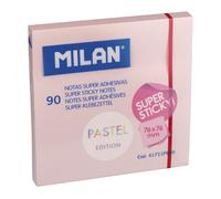 Bloc 90 Notes Super Adhésives Rose Pastel 76 X 76 Mm
