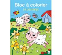 Bloc à colorier : Le printemps - Collectif - Le Ballon Eds - broché - Livre-jeu