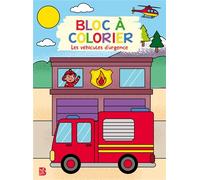 Bloc à colorier - Les véhicules d'urgence - Collectif - Le Ballon Eds - broché - Document jeunesse