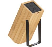 Bloc à couteaux - 10 x 24 cm - Marron - Noir - Bambou - Métal - Polypropylène