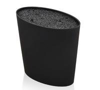 Bloc à couteaux 6 x 8 pouces résistant à la corrosion, porte-couteau stable avec trous de drainage, support de forme ovale pour couteaux steak en céramique non inclus