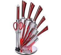 Set De Couteaux Avec Support 8 Pieces Royaltyline RLKSS804-RED Royalty Line