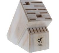 Bloc À Couteaux Double 16 Fentes Blanc Rustique