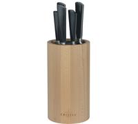 Bloc à couteaux en hêtre ø 10.5 cm H. 23 cm