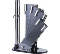 TokioKitchenWare Bloc à couteaux et fusil d'aiguisage modulable en verre acrylique (...